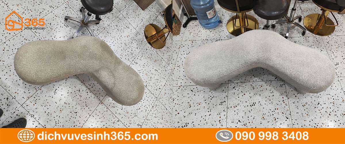 Sofa màu be trước sau giặt
