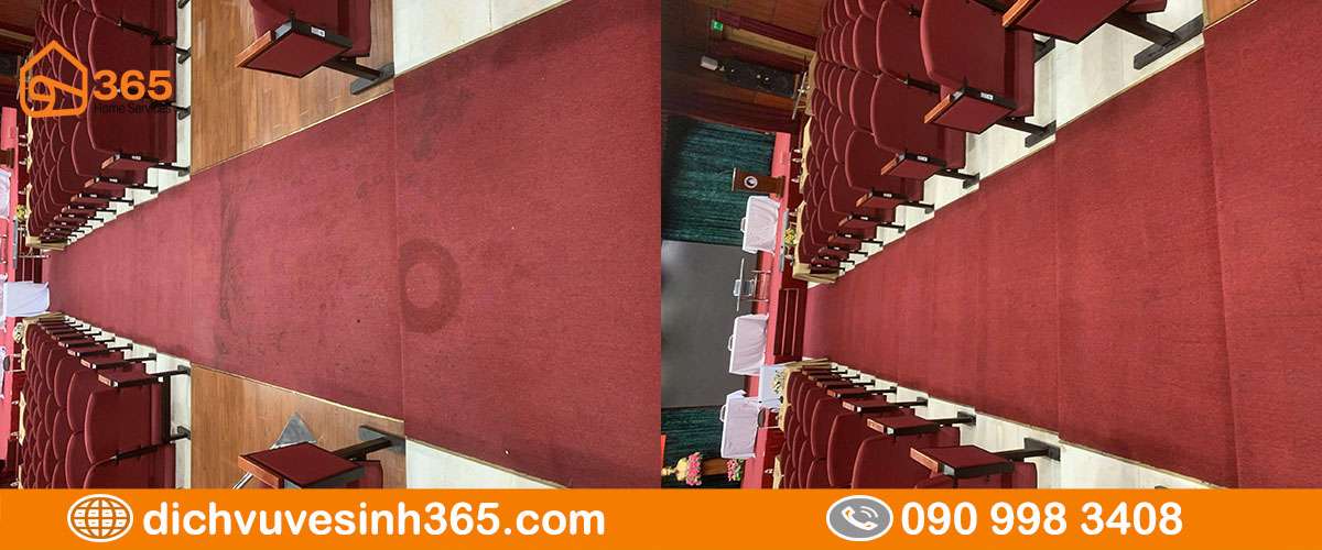 Thảm trang trí hoa văn trước và sau giặt sạch