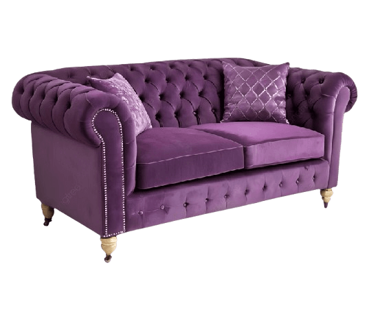 Nhân viên đang giặt sofa nhung bằng hơi nước nóng